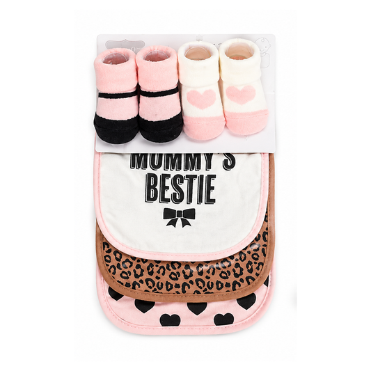 Mom is my Bestie 5 Piece Bib and Booty Set