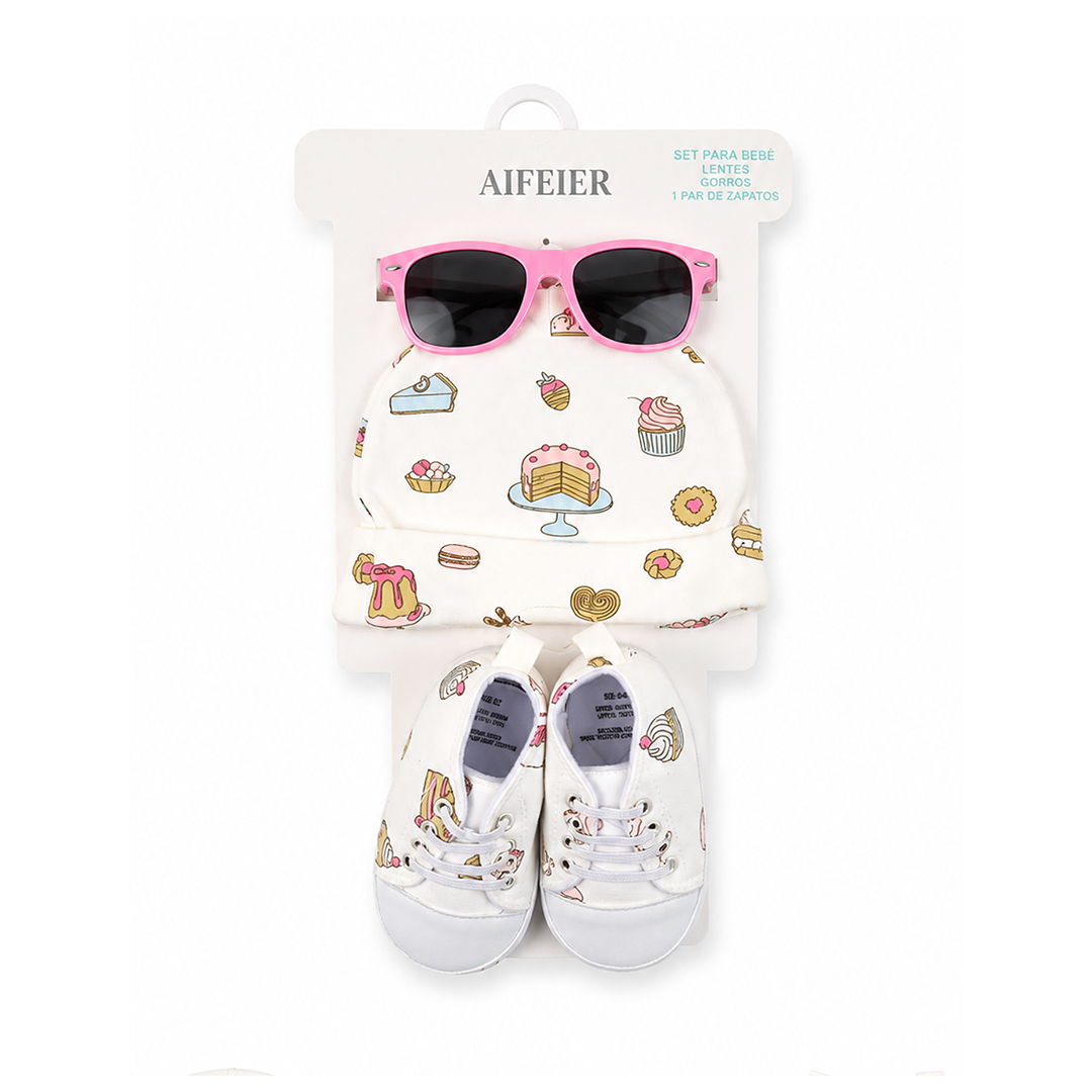 3 Piece Cap Glasses & Bootie Set