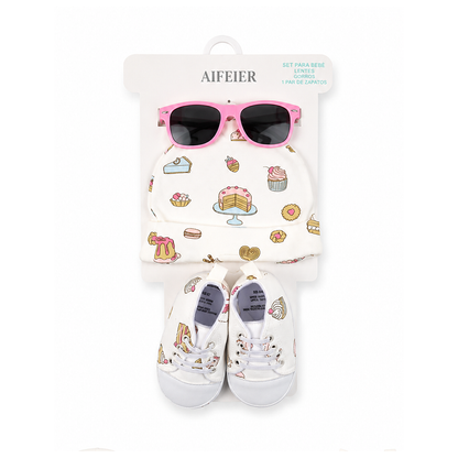 3 Piece Cap Glasses & Bootie Set