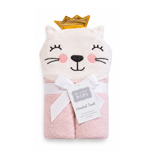 Hudson Kitty Crown Hooded Towel