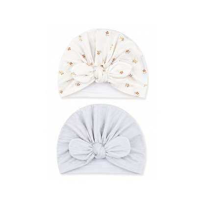 Hudson 2 Pcs Cotton Turban Caps Set 2