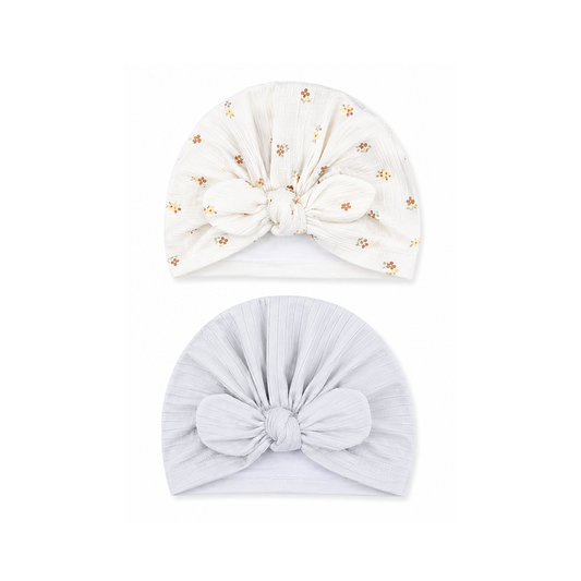 Hudson 2 Pcs Cotton Turban Caps Set 2