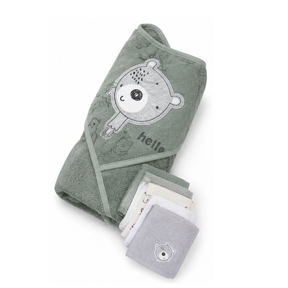 7 Piece Hooded Towel And Washcloth Set