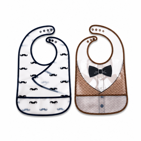 Bow Baby Silicone Bib Pack of 2