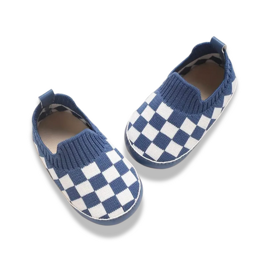 Blue & White Baby Loafers