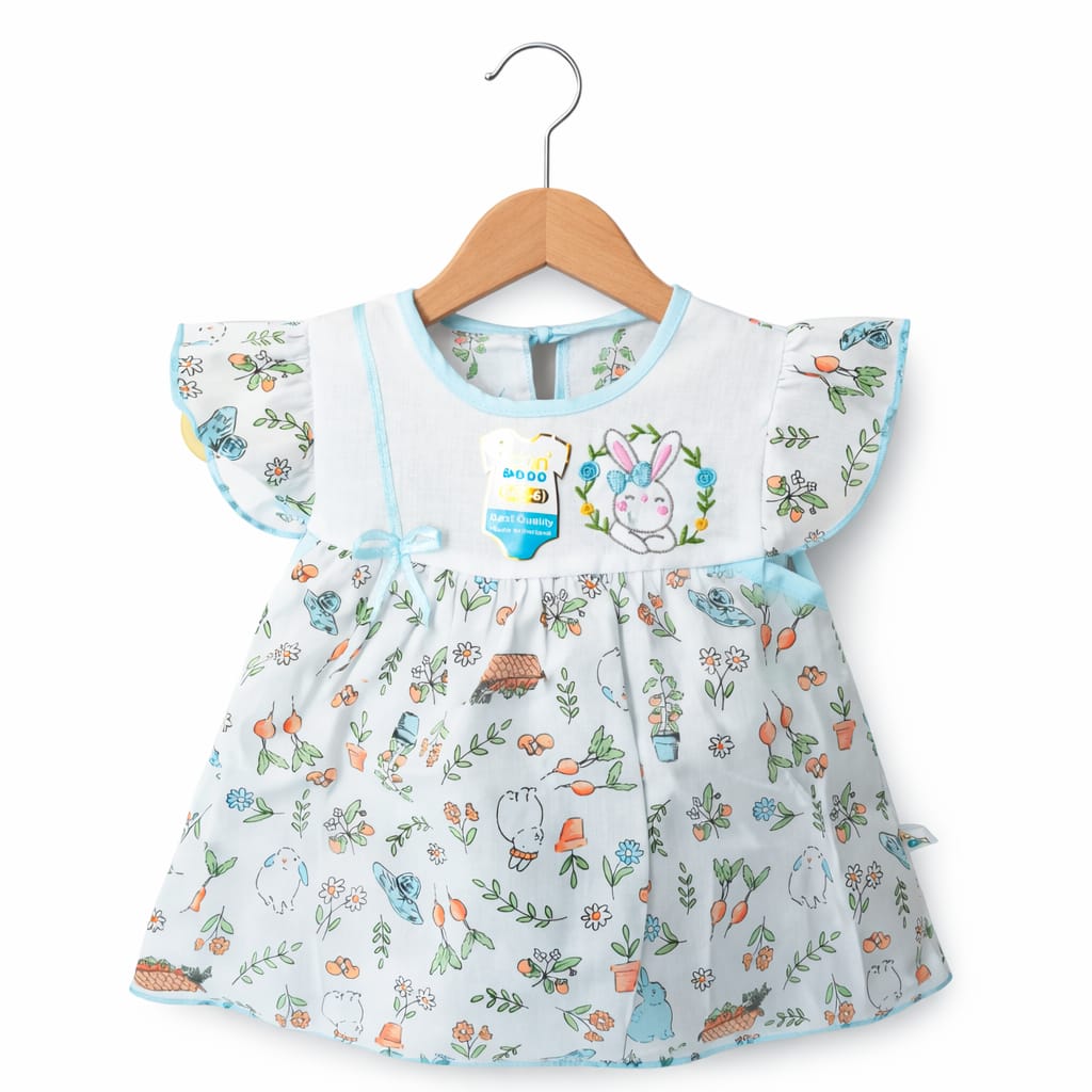 Bunny Paper Cotton Summer Frock Set