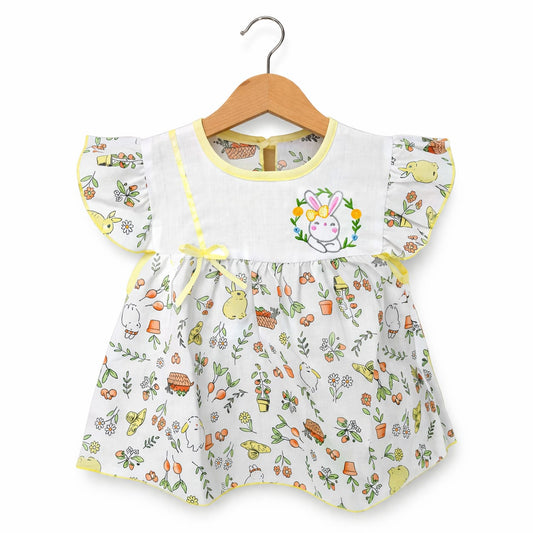Bunny Paper Cotton Summer Frock Set