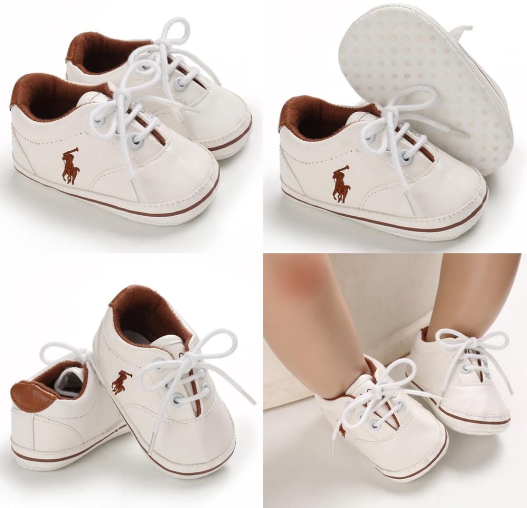 Off White Polo Baby Shoes