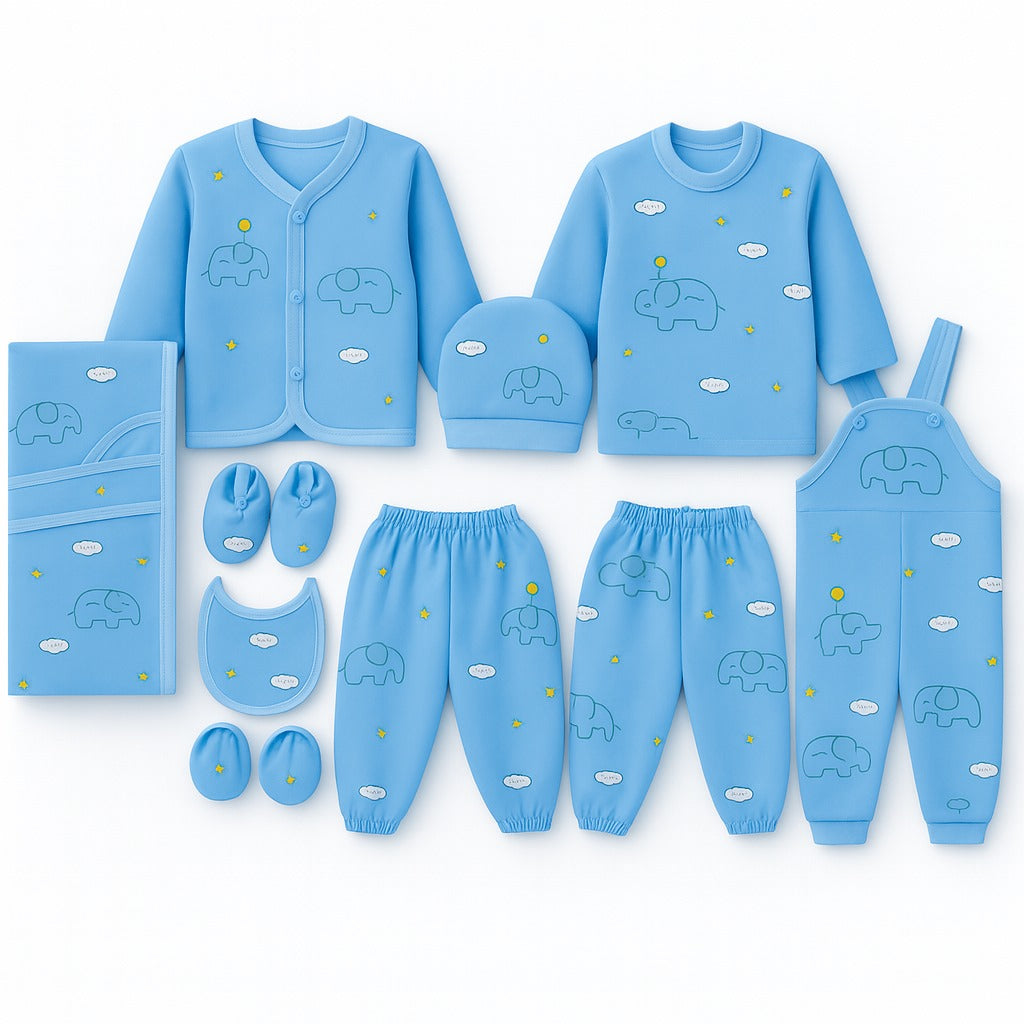 Ele Clouds 11 Piece Winter New Born Set