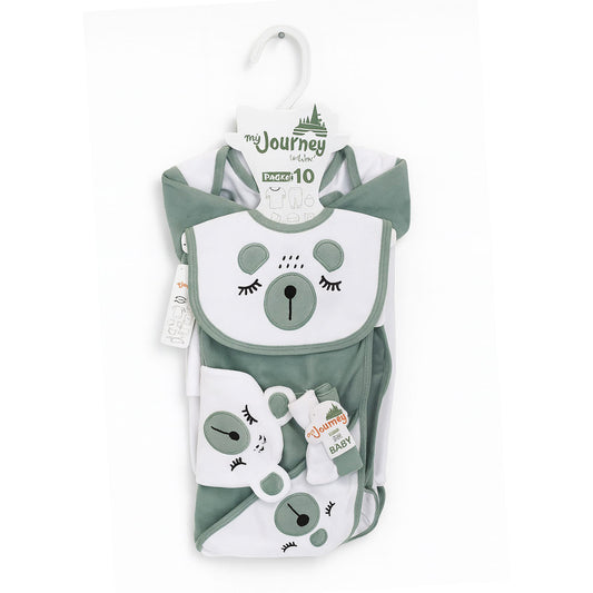 Panda 10 Piece Newborn Winter Fleece Starter Set