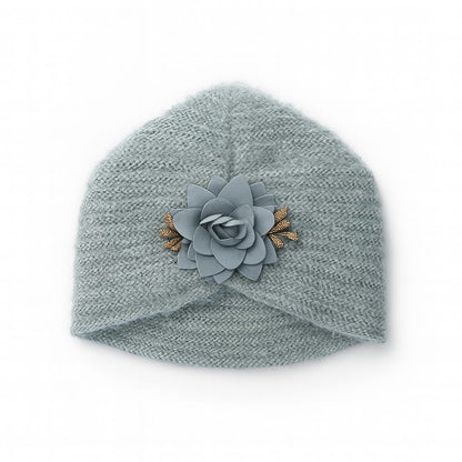 Golden Flower Hand Wooven Turban Cap