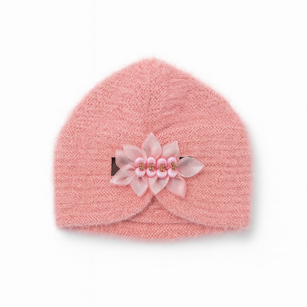 Sequence Fluffy Hand Wooven Turban Cap
