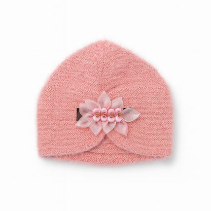 Sequence Fluffy Hand Wooven Turban Cap