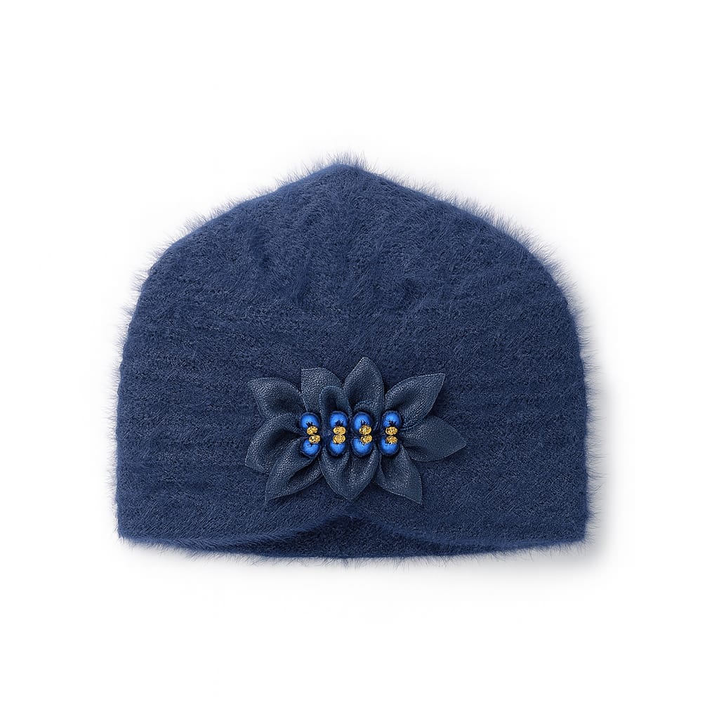 Sequence Fluffy Hand Wooven Turban Cap