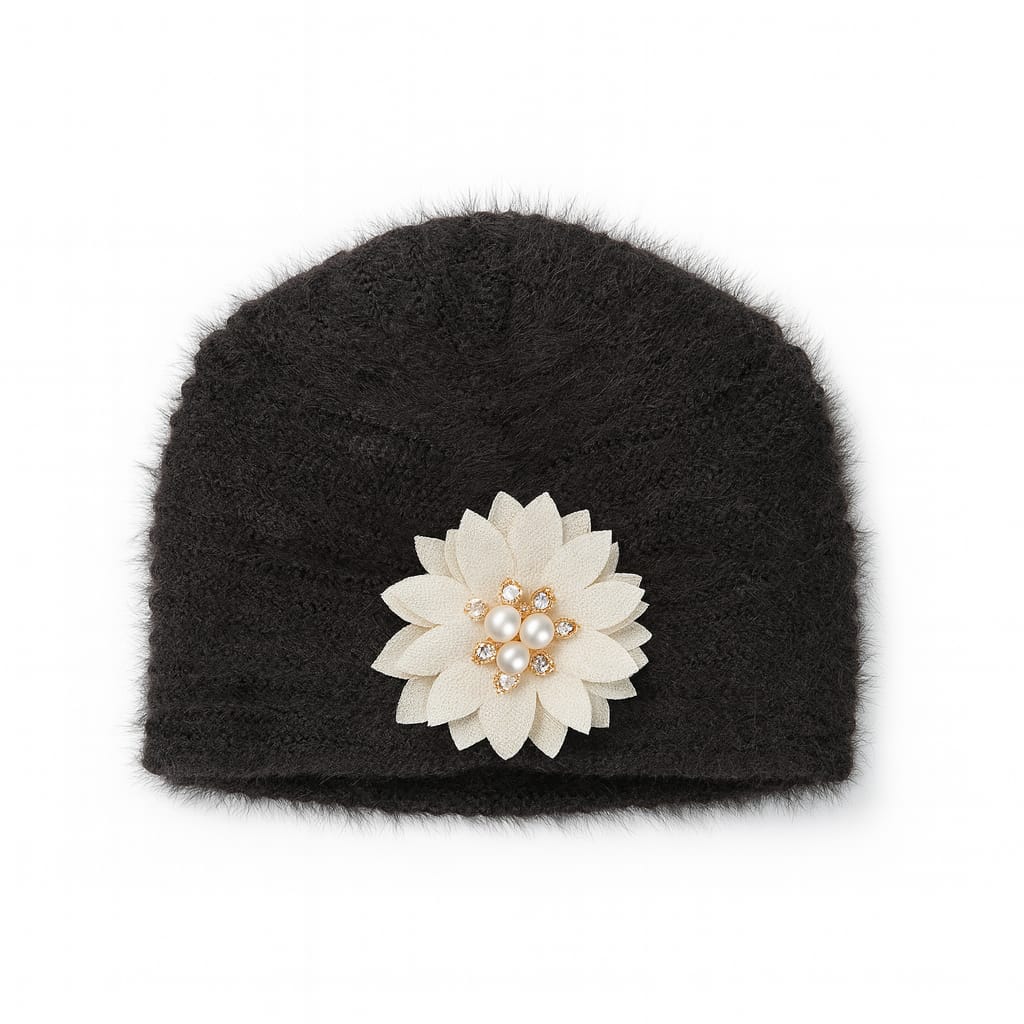 Beads Fluffy Hand Wooven Turban Cap