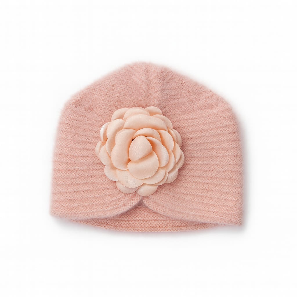 Flower Wool Turban Cap