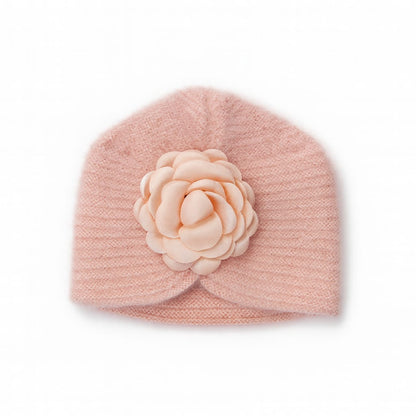 Flower Wool Turban Cap