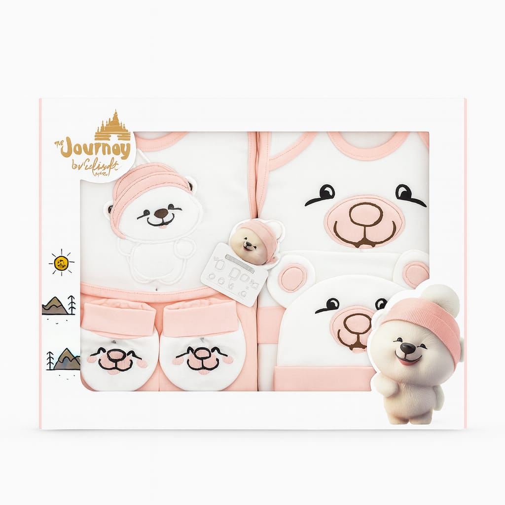 Bear Hat 10 Piece Winter Starter Set Gift Box