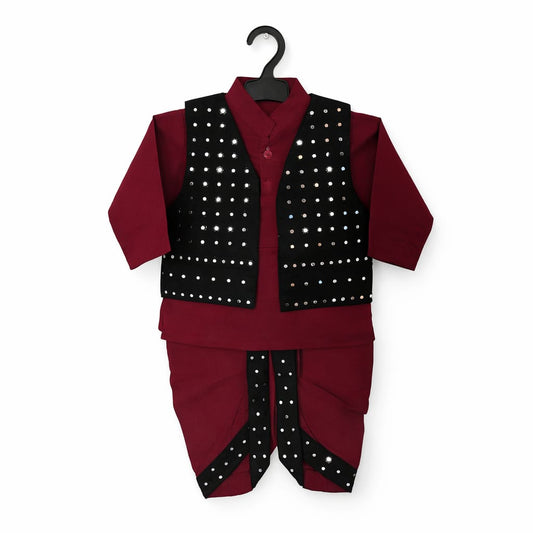 3-6M Dhoti Kurta With Waistcoat