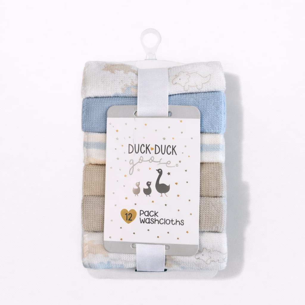 Duck & Duck Pack of 12 Washclothes