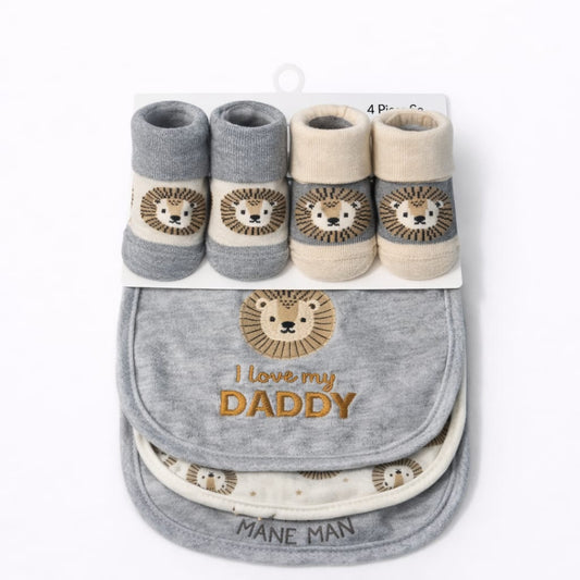 I Love My Daddy 5 Piece Bib & Socks Gift Set