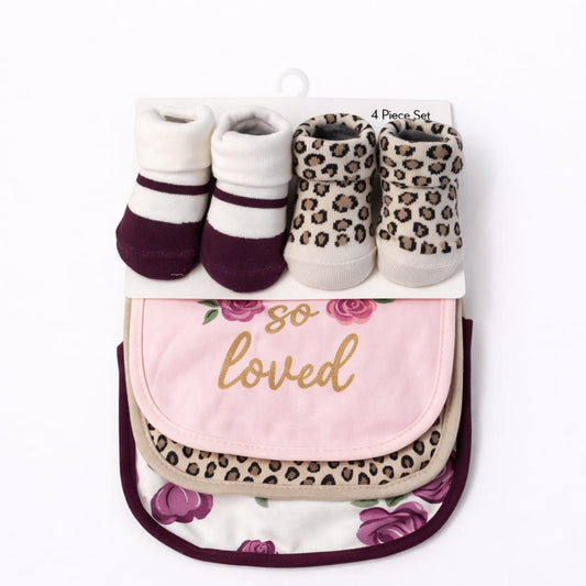 I Am Loved 5 Piece Bib & Socks Gift Set