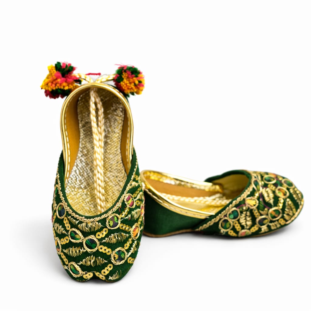 NB Green Color Khussa Design 1