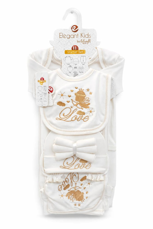 Heart Love 11 Piece New Born Starter Set