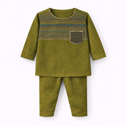 Multi-color Kurta With White Pajama