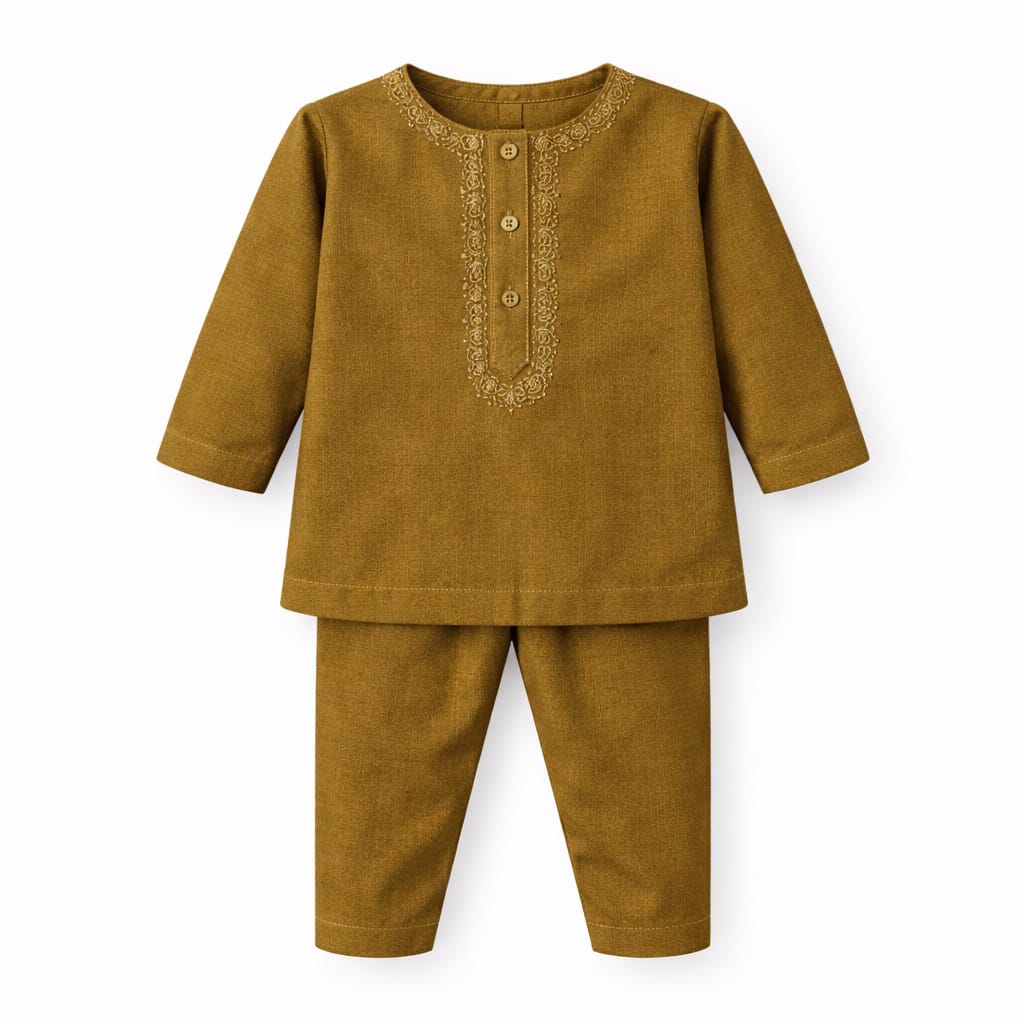 Multicolor baby kurta set detail