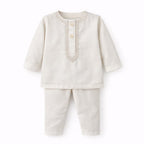 Multicolor baby kurta with white pajama alternate view