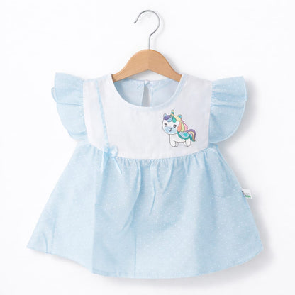 Unicorn Paper Cotton Summer Frock Set