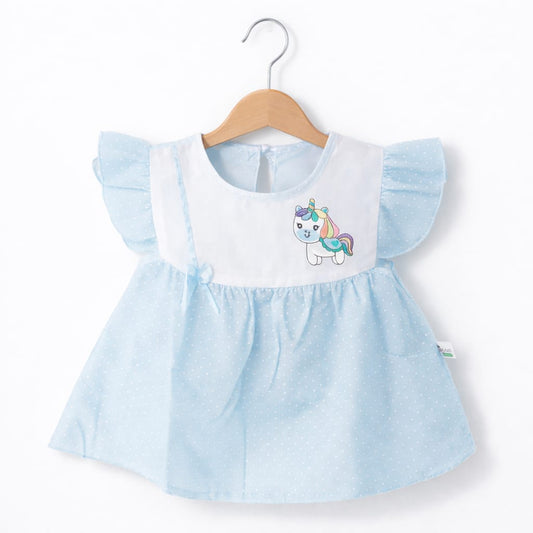 Unicorn Paper Cotton Summer Frock Set