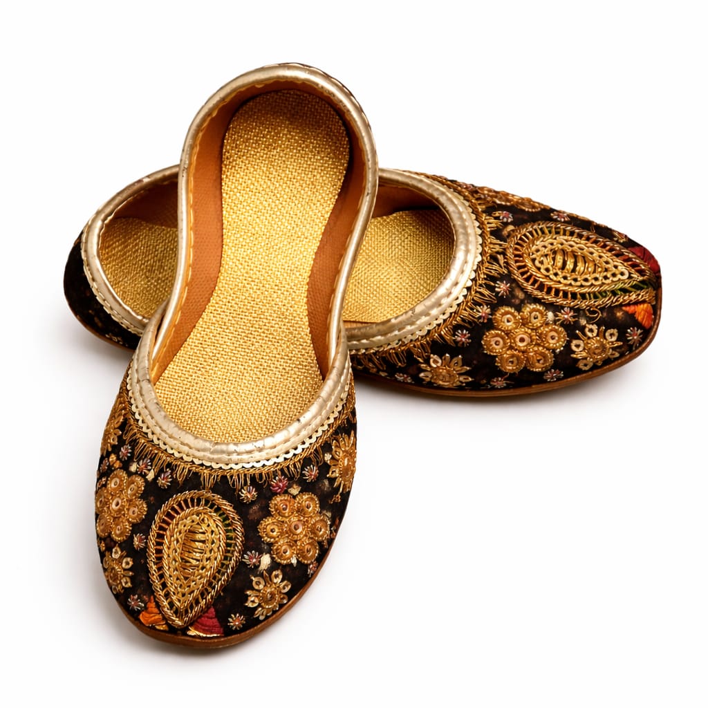 Black & Gold Khussa