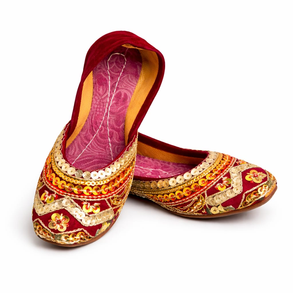 SK Maroon Color Khussa
