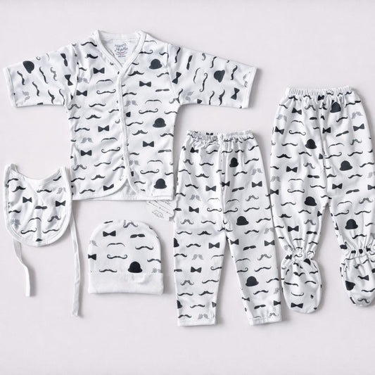 Mustache 5 Piece Summer Cotton Starter Set