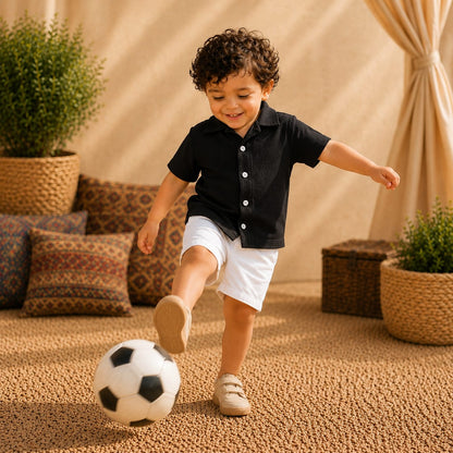 Midnight Drift Kids Textured Shirt