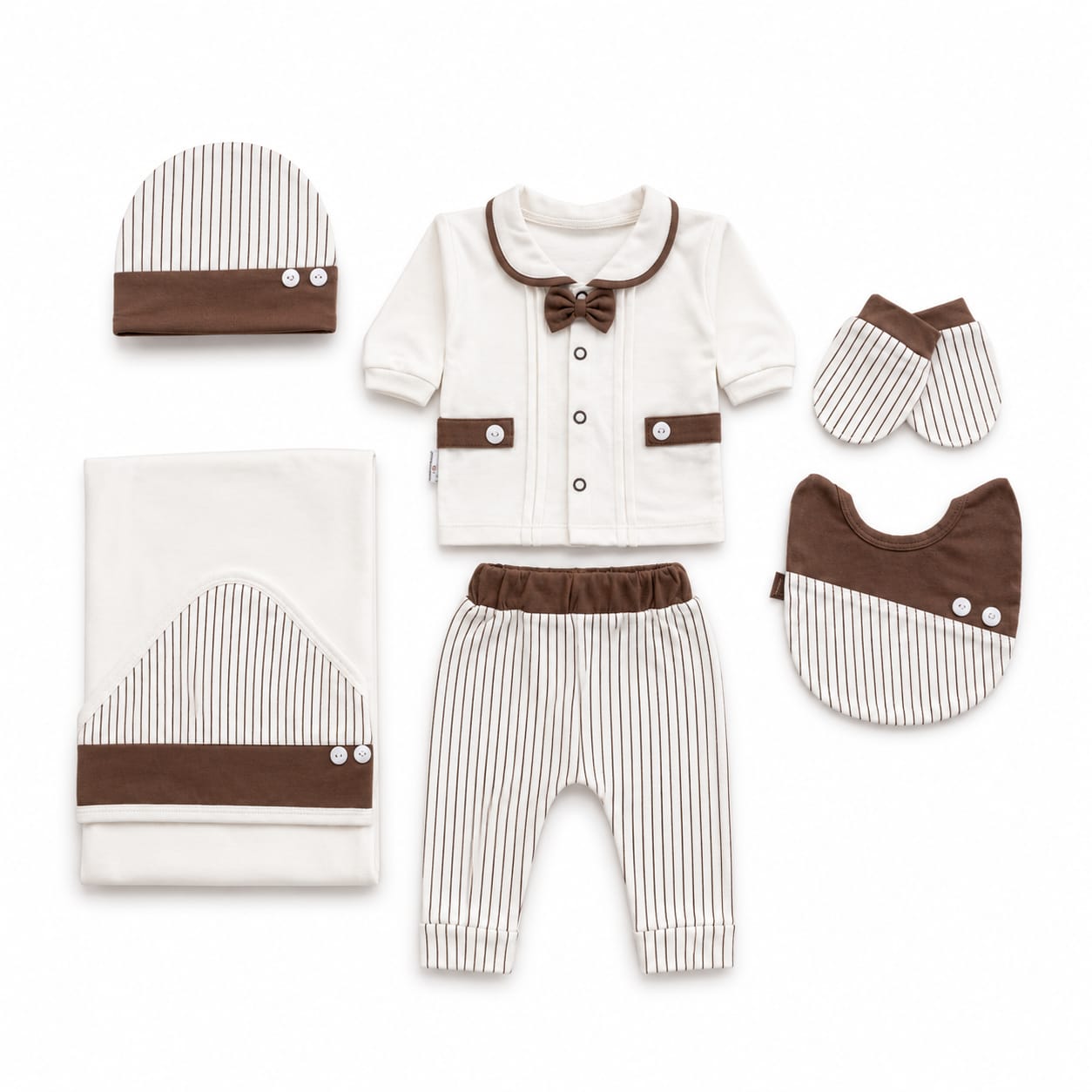 Bow Stripes 7 Piece Unisex Summer Starter Set