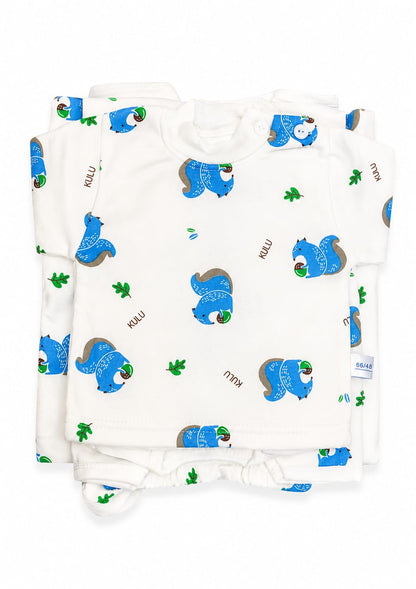 Cute Blue Squirrel 11 Piece New Born Winter Set