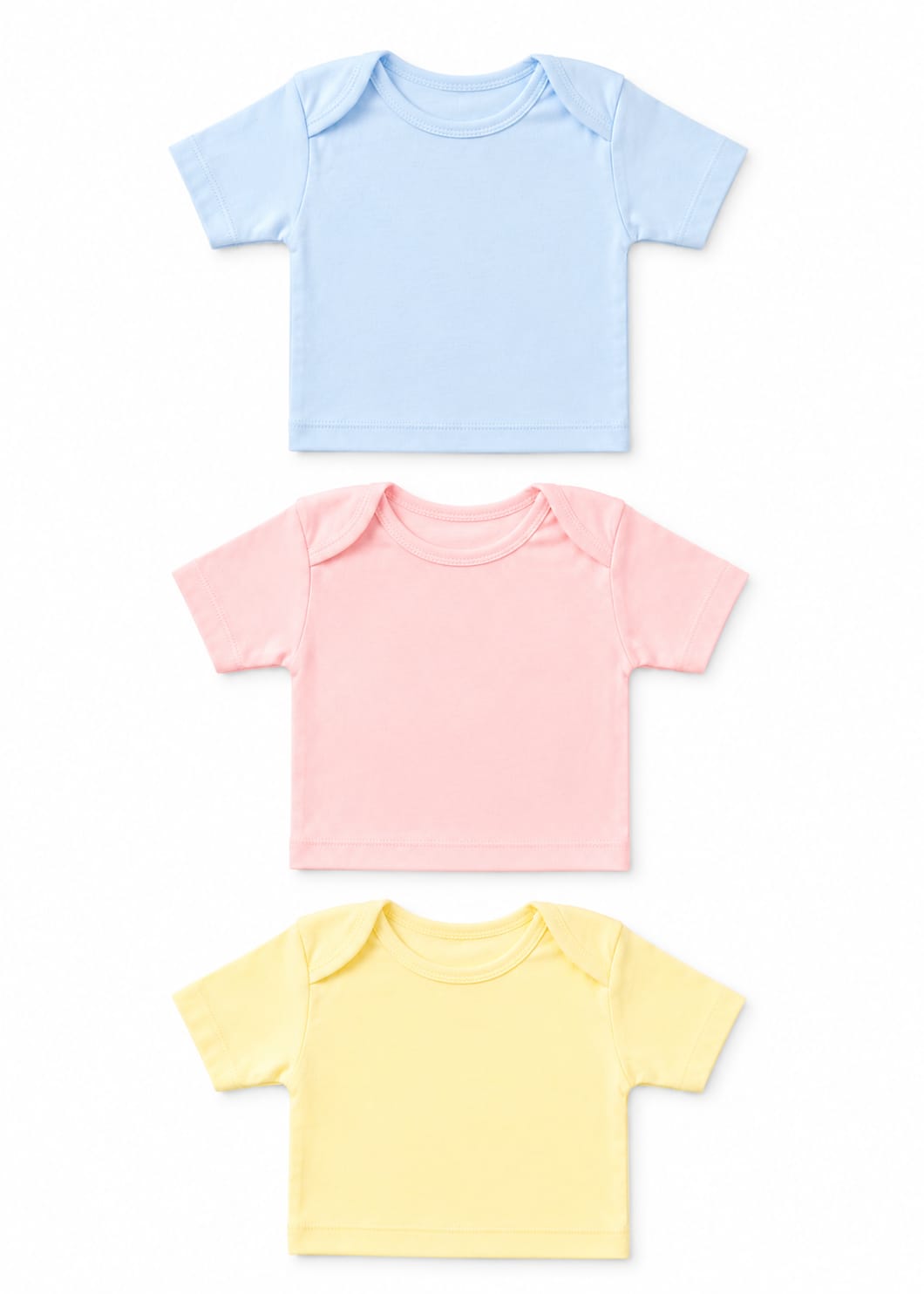 Half Sleeves Vest Colored Pack of 3
