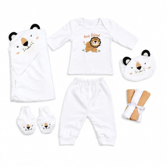 Brown Lion 10 Piece Newborn Winter Starter Set