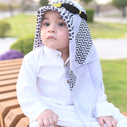 Habibi Baby Thobe With Shemagh & Glasses Set