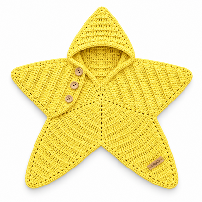 BabyCo StarSnug yellow handmade hooded baby wrap with side slit