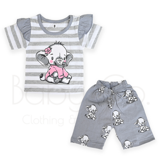 Baby Elephant Half Sleeve Shirt & Shorts