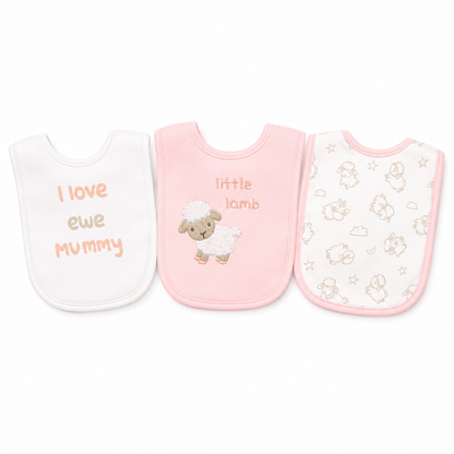 Little Lamb Baby Bib Set