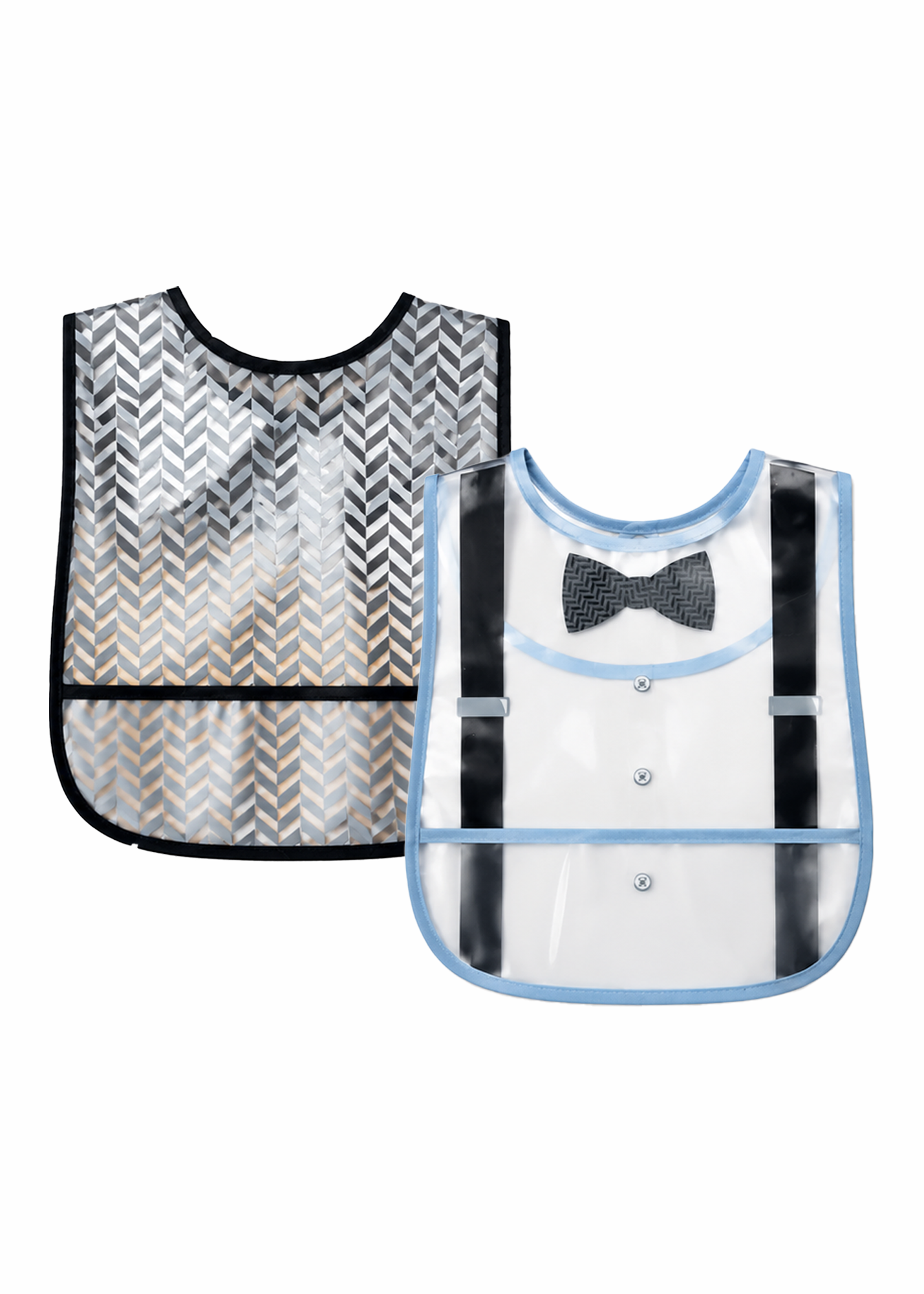 Bow Baby Silicone Bib Pack of 2