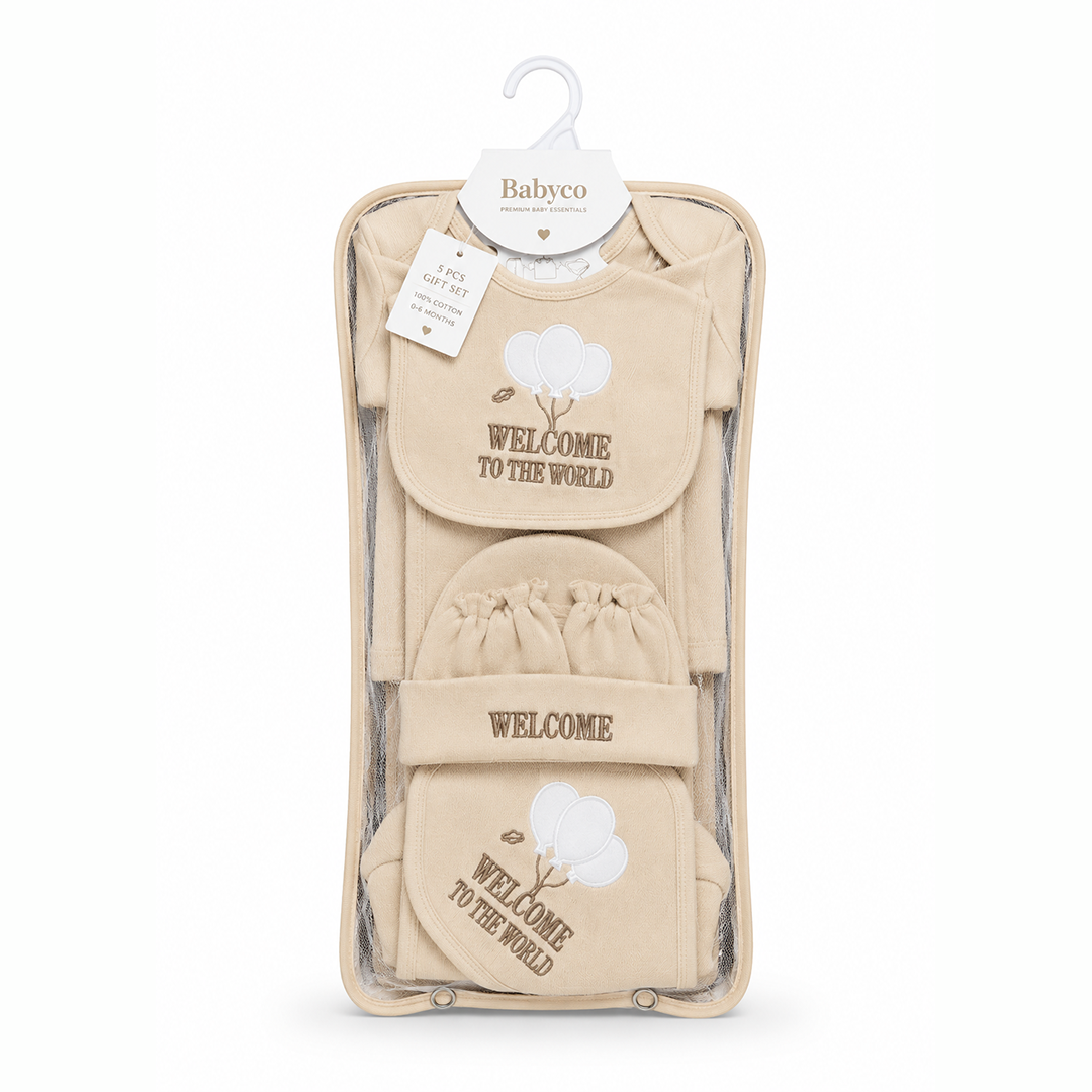 Welcome to the World Polar Fleece Beige Starter Set – 7 Piece