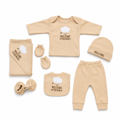 Welcome to the World Polar Fleece Beige Starter Set – 7 Piece