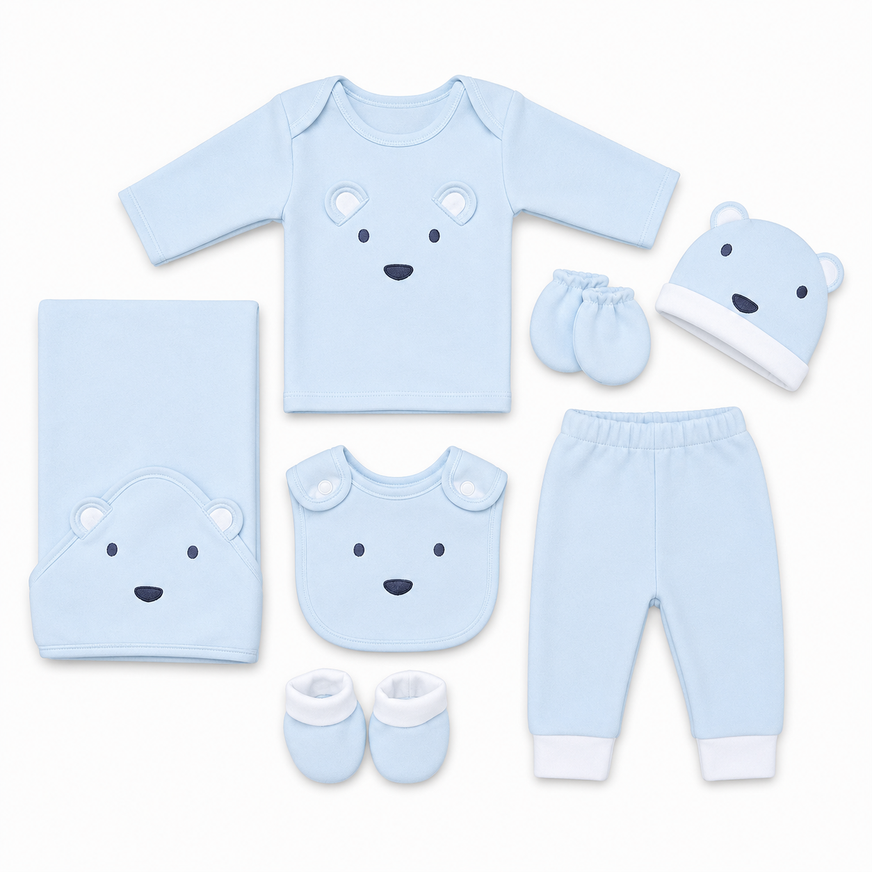 Bear Polar Fleece Winter Starter Set – 7 Piece