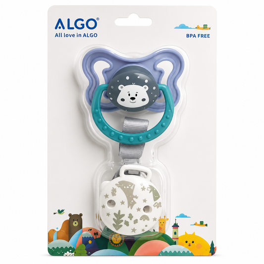ALGO Baby Pacifier & Clip Set – BPA Free